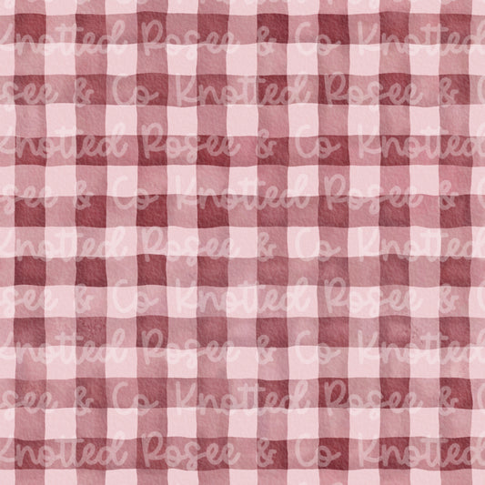 Burgundy gingham