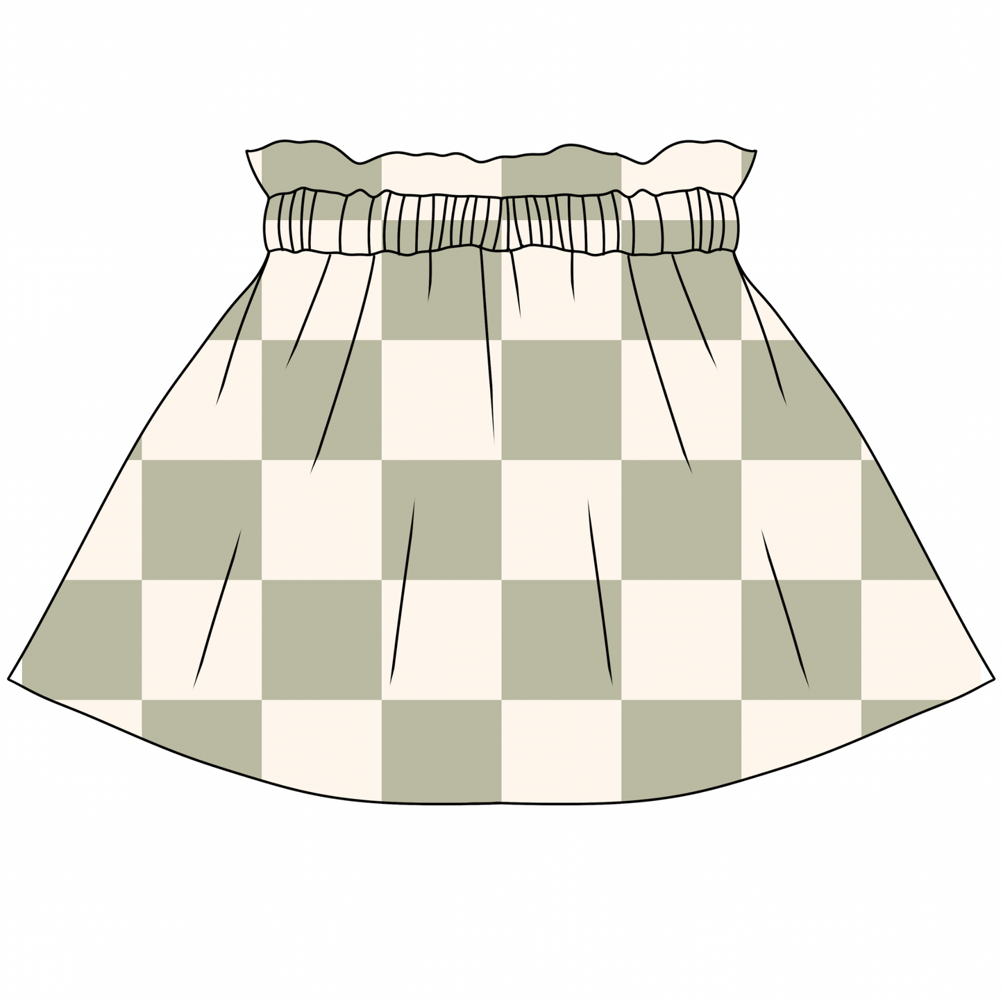 Woven pocket skirt