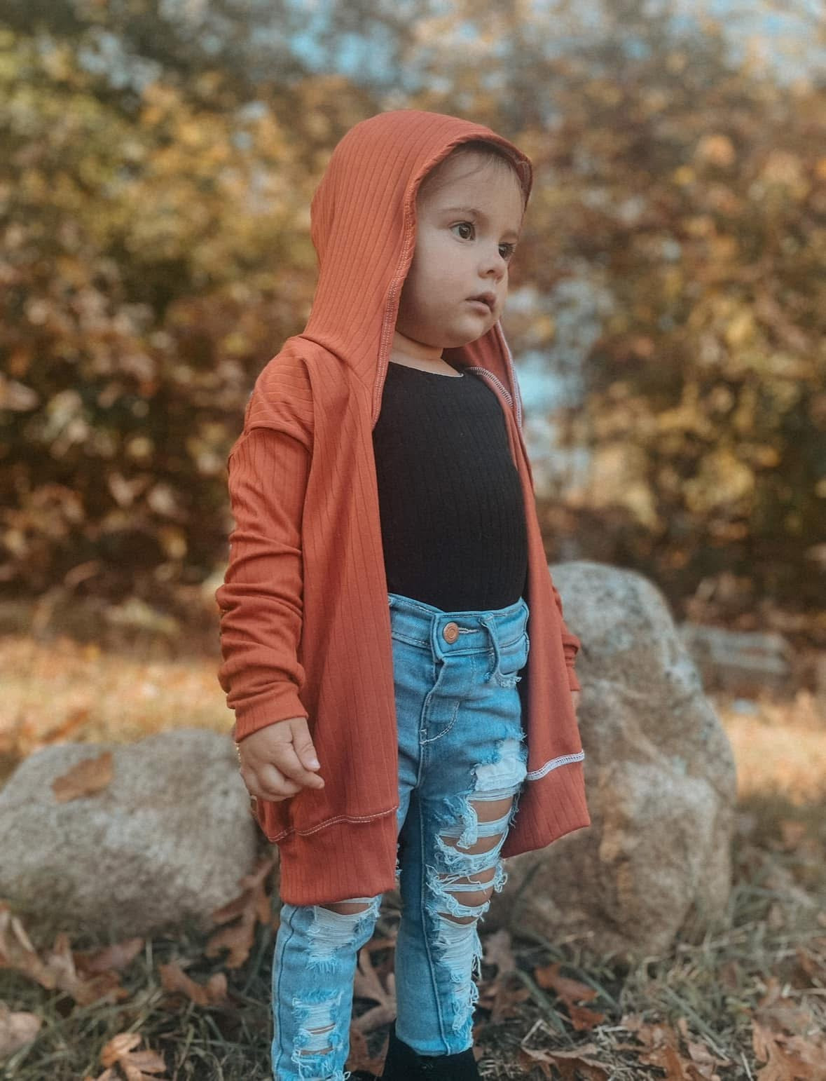 Hooded cardigan